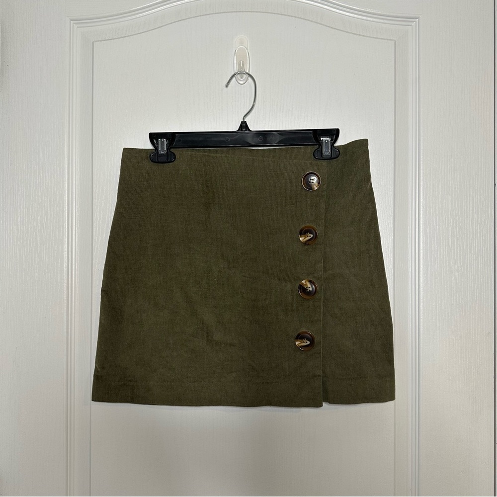 Altar’d State Green Corduroy Skirt